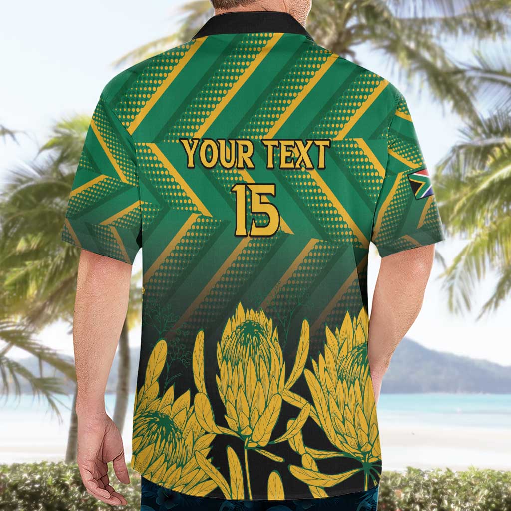 South Africa Rugby Custom Hawaiian Shirt Forever Green Forever Gold