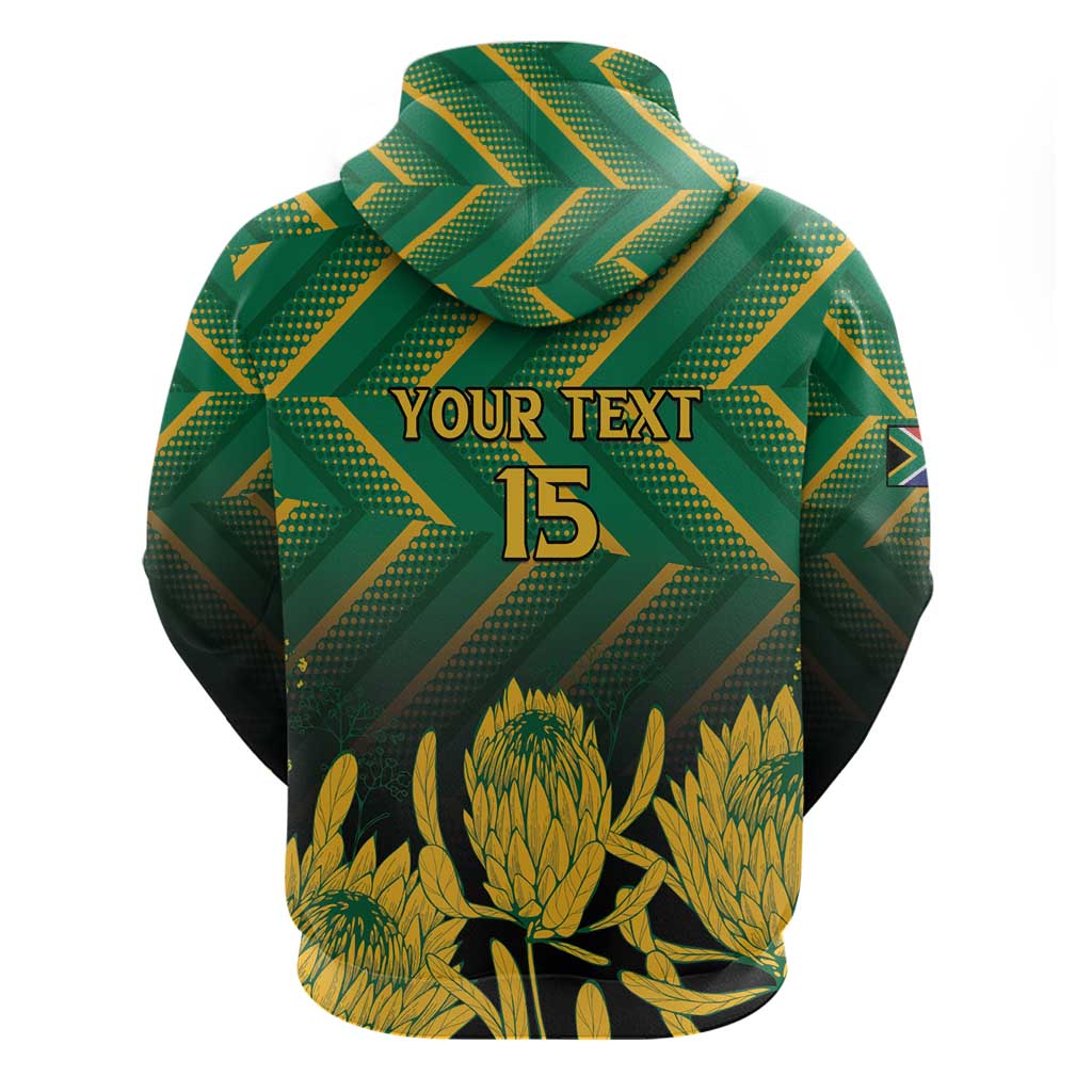 South Africa Rugby Custom Hoodie Forever Green Forever Gold