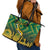 South Africa Rugby Custom Leather Tote Bag Forever Green Forever Gold