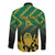 South Africa Rugby Custom Long Sleeve Button Shirt Forever Green Forever Gold