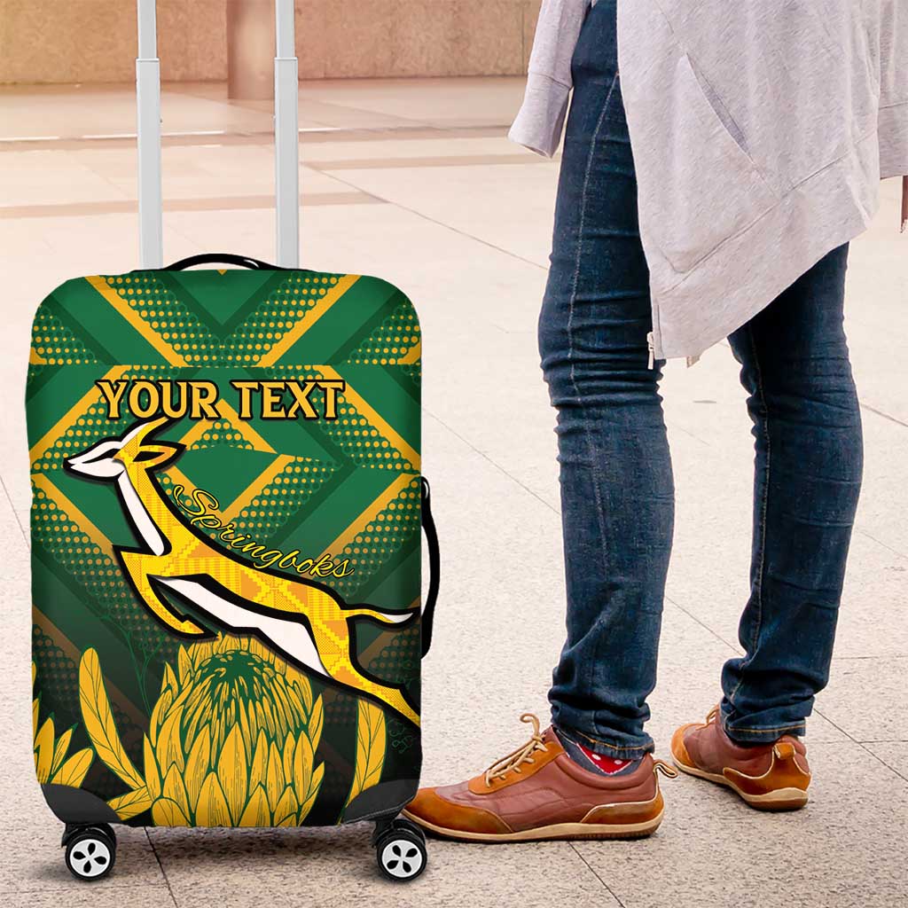 South Africa Rugby Custom Luggage Cover Forever Green Forever Gold