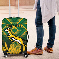 South Africa Rugby Custom Luggage Cover Forever Green Forever Gold