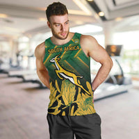 South Africa Rugby Custom Men Tank Top Forever Green Forever Gold