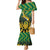 South Africa Rugby Custom Mermaid Dress Forever Green Forever Gold