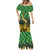 South Africa Rugby Custom Mermaid Dress Forever Green Forever Gold