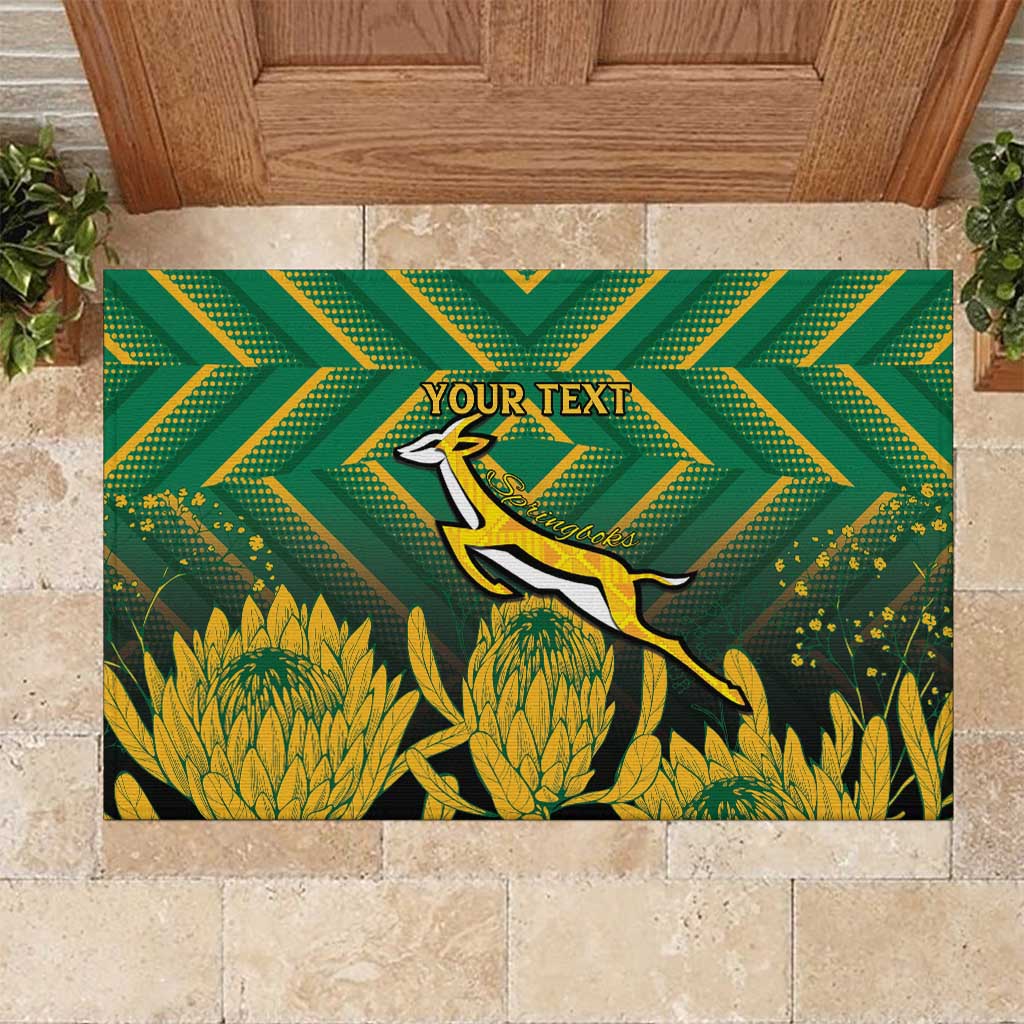 South Africa Rugby Custom Rubber Doormat Forever Green Forever Gold