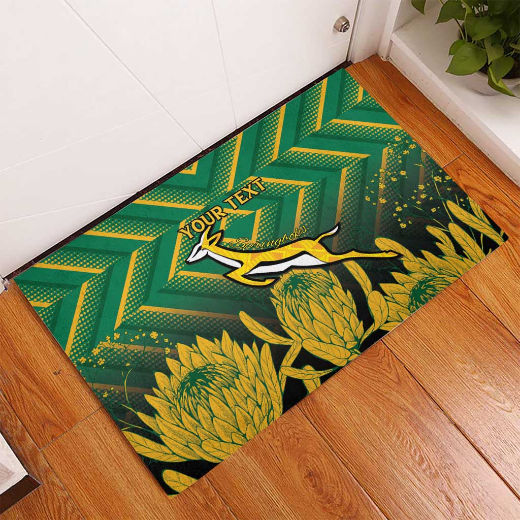 South Africa Rugby Custom Rubber Doormat Forever Green Forever Gold