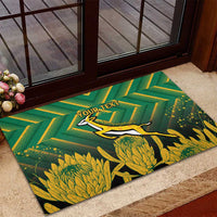 South Africa Rugby Custom Rubber Doormat Forever Green Forever Gold