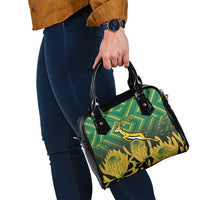 South Africa Rugby Custom Shoulder Handbag Forever Green Forever Gold