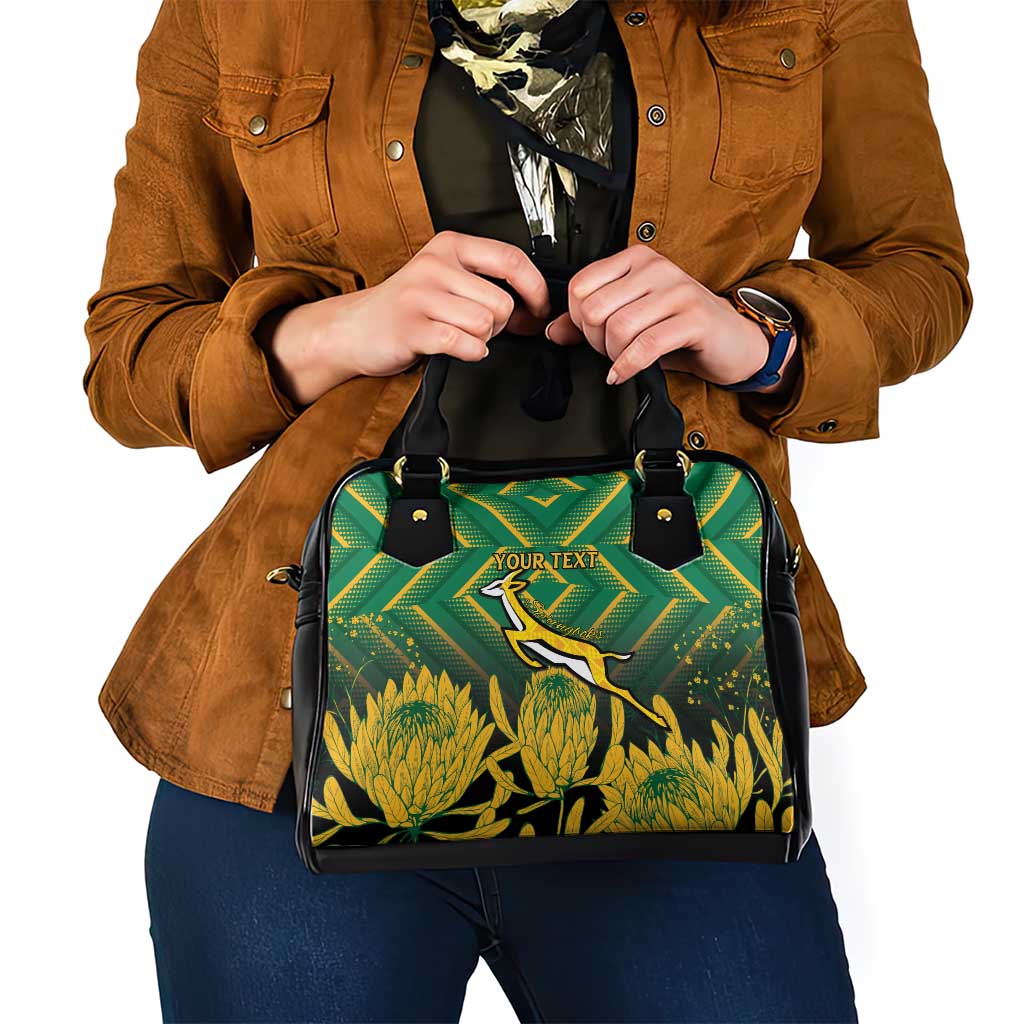 South Africa Rugby Custom Shoulder Handbag Forever Green Forever Gold