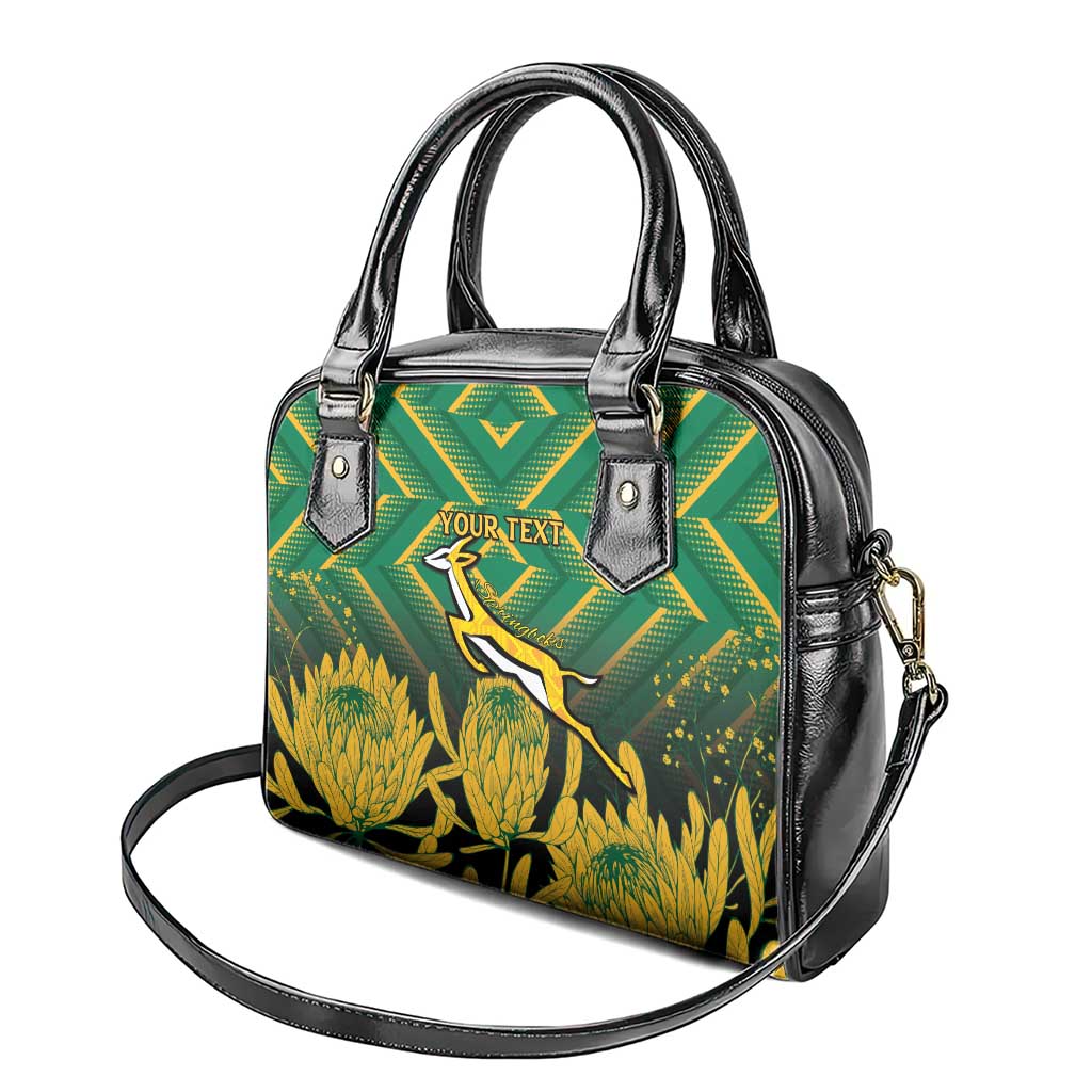 South Africa Rugby Custom Shoulder Handbag Forever Green Forever Gold