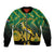 South Africa Rugby Custom Sleeve Zip Bomber Jacket Forever Green Forever Gold
