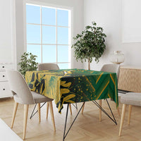South Africa Rugby Custom Tablecloth Forever Green Forever Gold