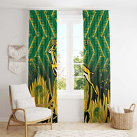 South Africa Rugby Custom Window Curtain Forever Green Forever Gold