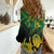 South Africa Rugby Custom Women Casual Shirt Forever Green Forever Gold