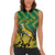 South Africa Rugby Custom Women Sleeveless Polo Shirt Forever Green Forever Gold