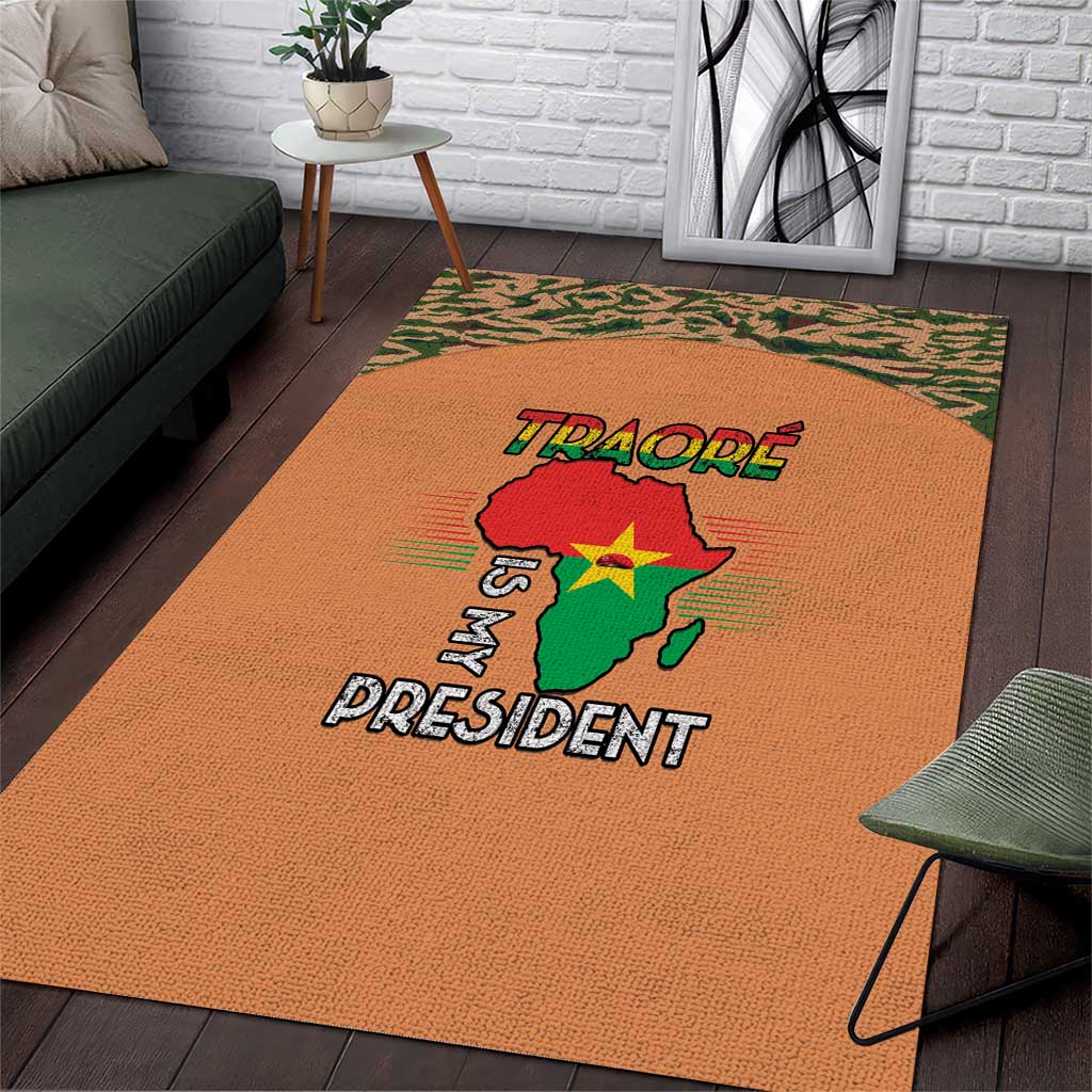 Africa in Solidarity with Traore Area Rug Africa For Africans