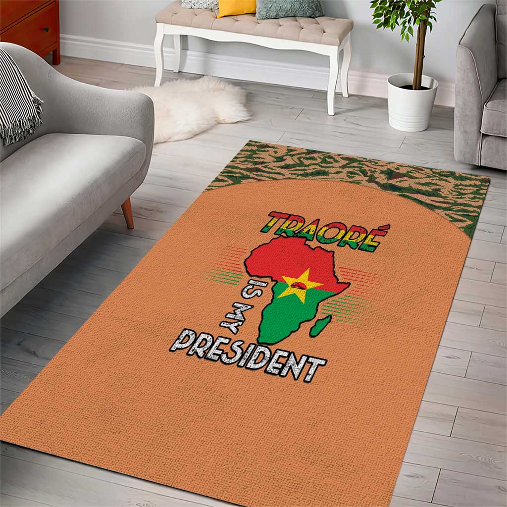 Africa in Solidarity with Traore Area Rug Africa For Africans