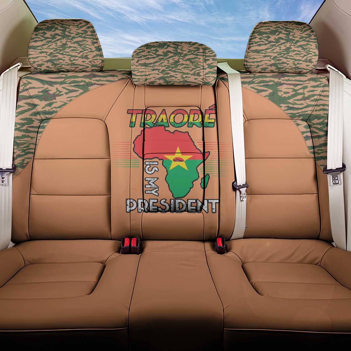 Africa in Solidarity with Traore Back Car Seat Cover Africa For Africans