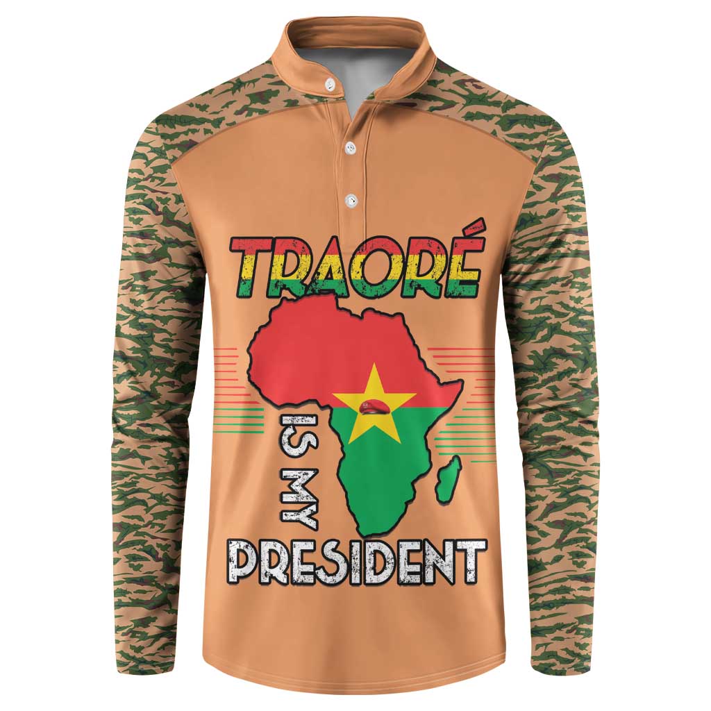 Africa in Solidarity with Traore Button Sweatshirt Africa For Africans