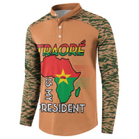 Africa in Solidarity with Traore Button Sweatshirt Africa For Africans