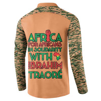 Africa in Solidarity with Traore Button Sweatshirt Africa For Africans