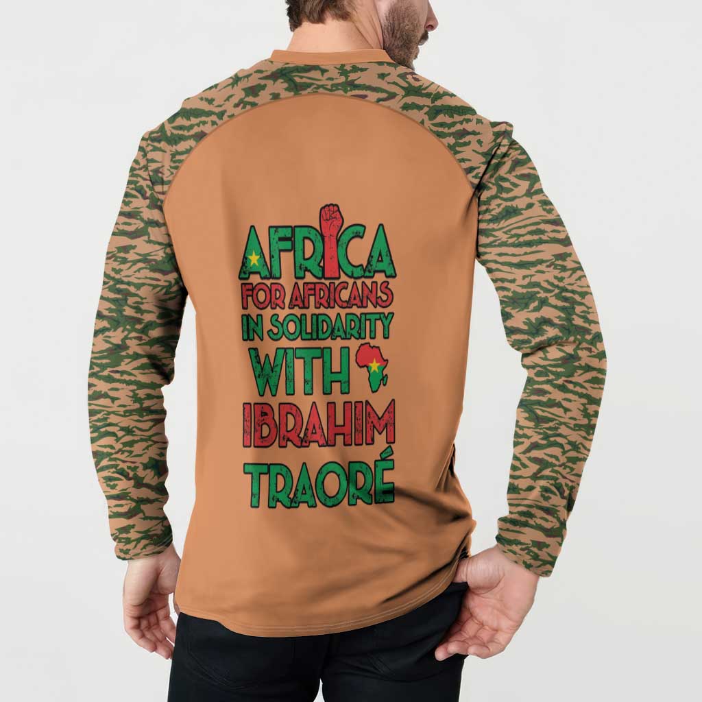 Africa in Solidarity with Traore Button Sweatshirt Africa For Africans