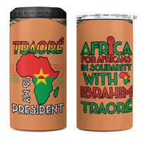 Africa in Solidarity with Traore 4 in 1 Can Cooler Tumbler Africa For Africans