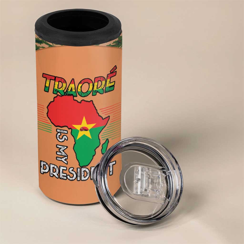 Africa in Solidarity with Traore 4 in 1 Can Cooler Tumbler Africa For Africans