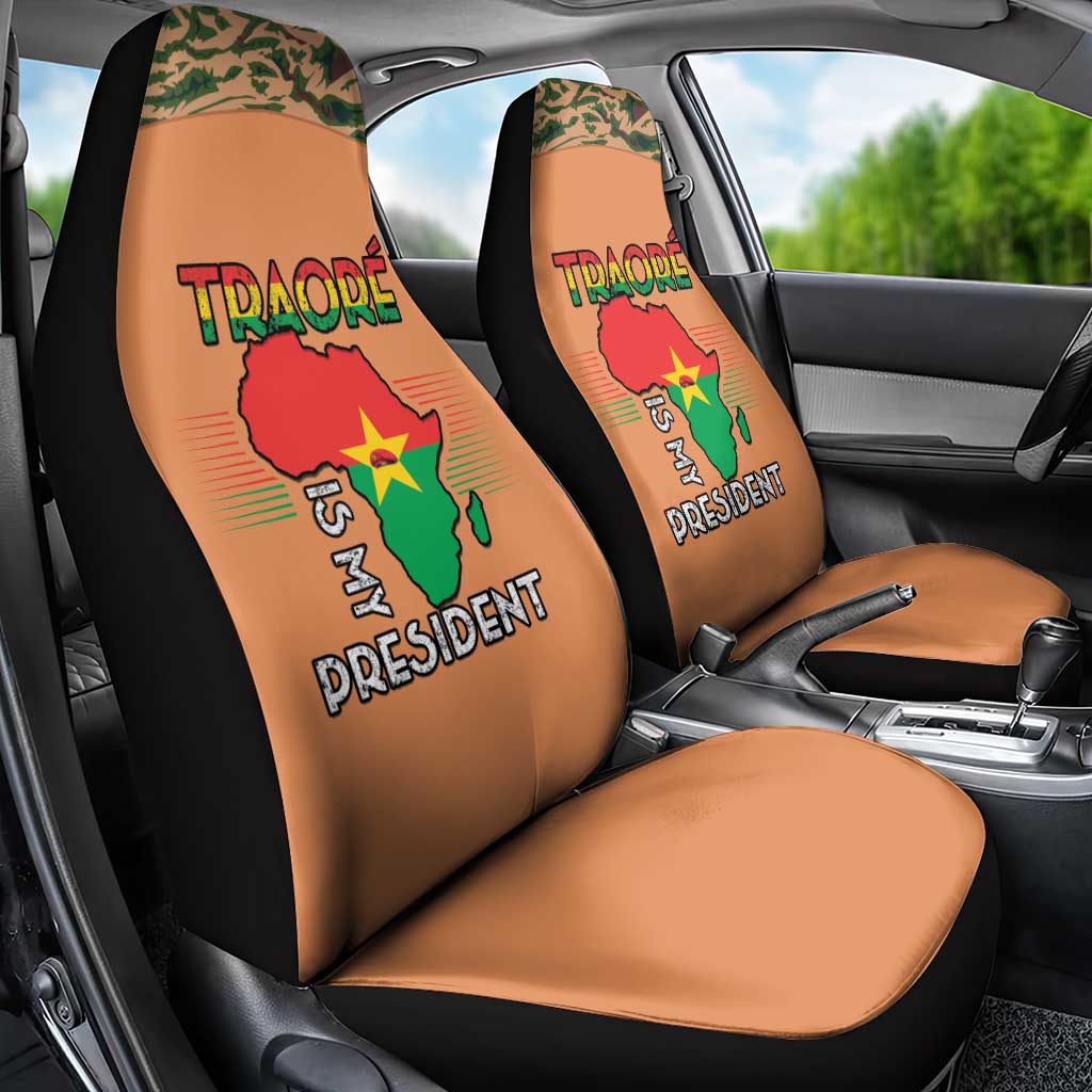 Africa in Solidarity with Traore Car Seat Cover Africa For Africans