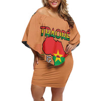 Africa in Solidarity with Traore Family Matching Off Shoulder Short Dress and Hawaiian Shirt Africa For Africans
