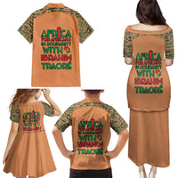 Africa in Solidarity with Traore Family Matching Puletasi and Hawaiian Shirt Africa For Africans