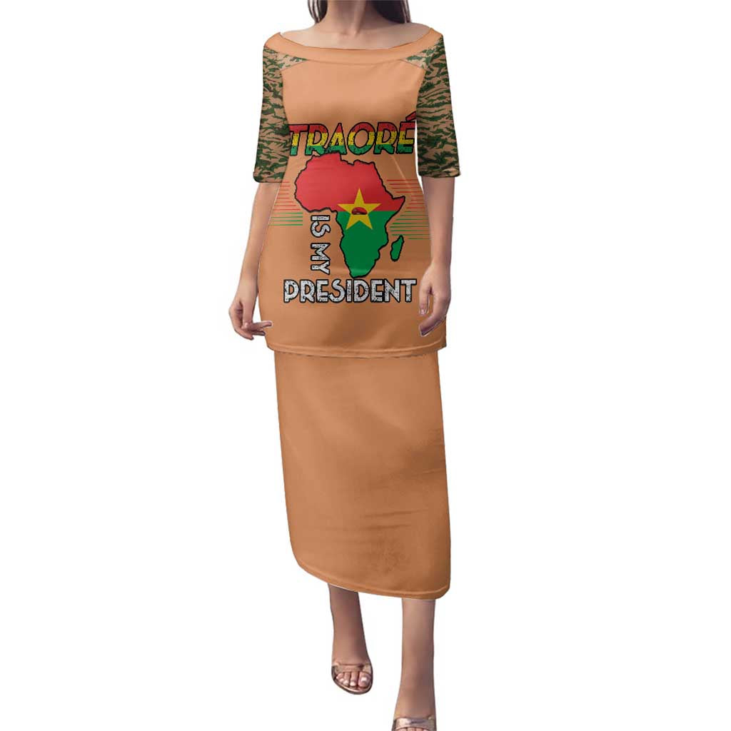 Africa in Solidarity with Traore Family Matching Puletasi and Hawaiian Shirt Africa For Africans