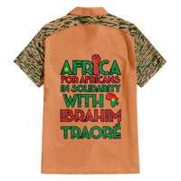 Africa in Solidarity with Traore Family Matching Short Sleeve Bodycon Dress and Hawaiian Shirt Africa For Africans