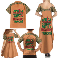 Africa in Solidarity with Traore Family Matching Summer Maxi Dress and Hawaiian Shirt Africa For Africans