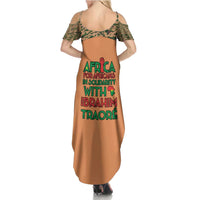 Africa in Solidarity with Traore Family Matching Summer Maxi Dress and Hawaiian Shirt Africa For Africans
