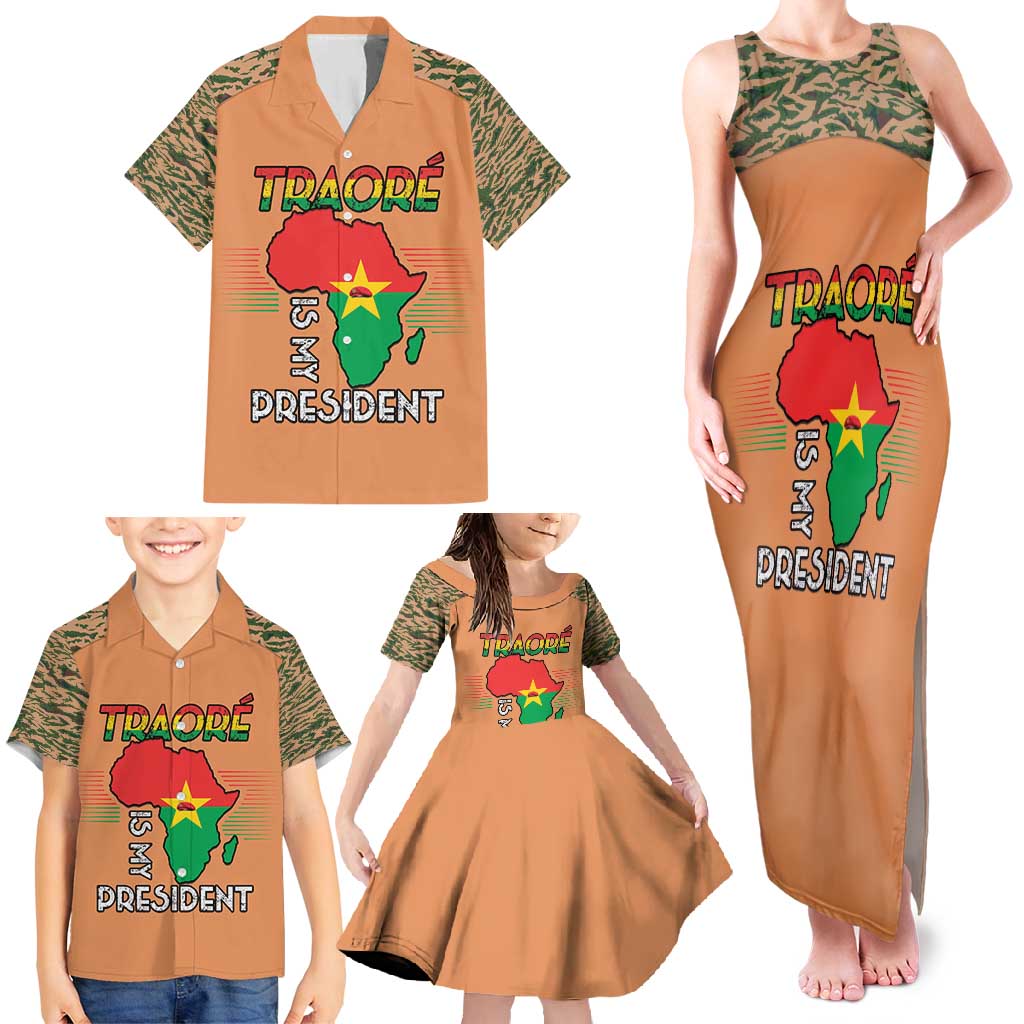 Africa in Solidarity with Traore Family Matching Tank Maxi Dress and Hawaiian Shirt Africa For Africans