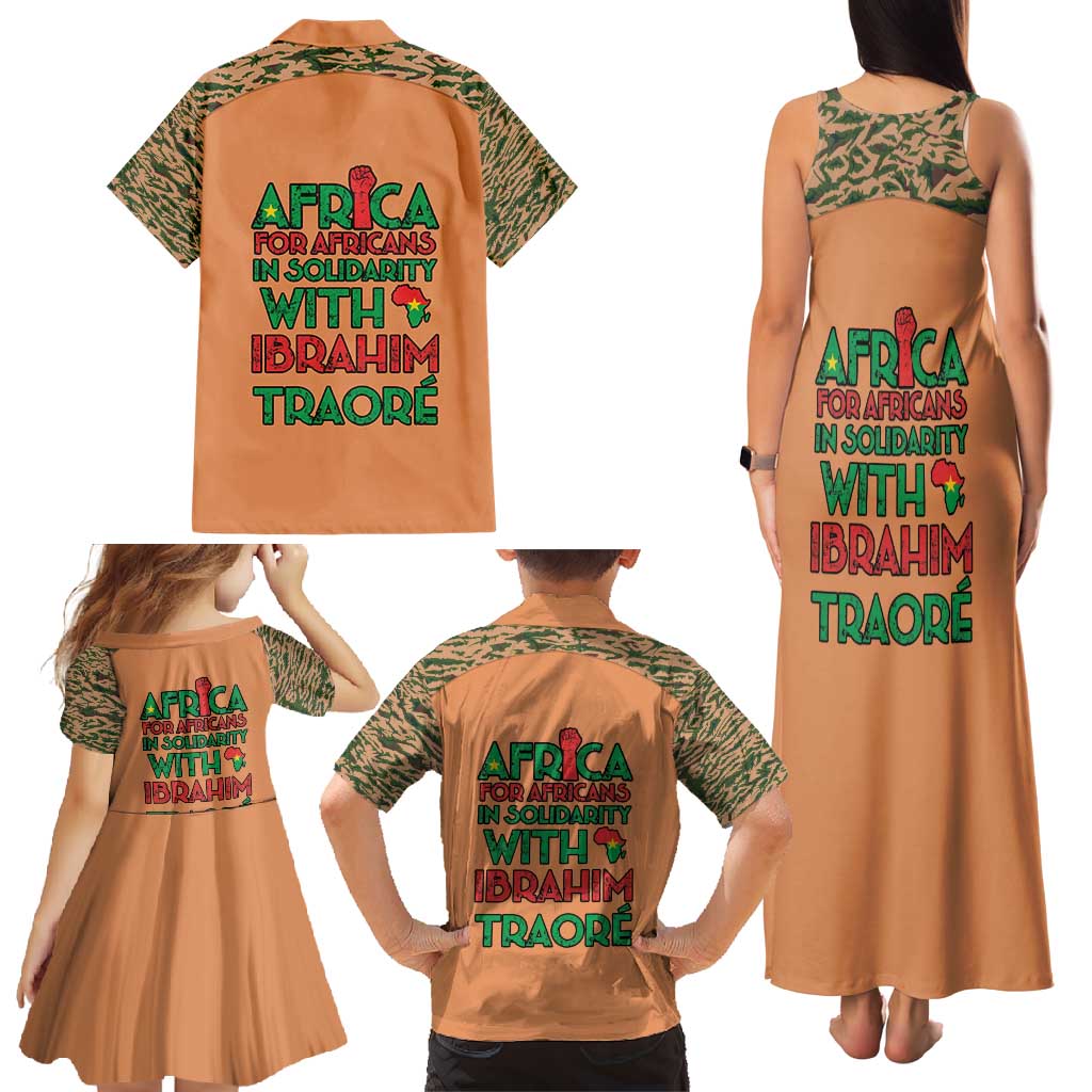 Africa in Solidarity with Traore Family Matching Tank Maxi Dress and Hawaiian Shirt Africa For Africans