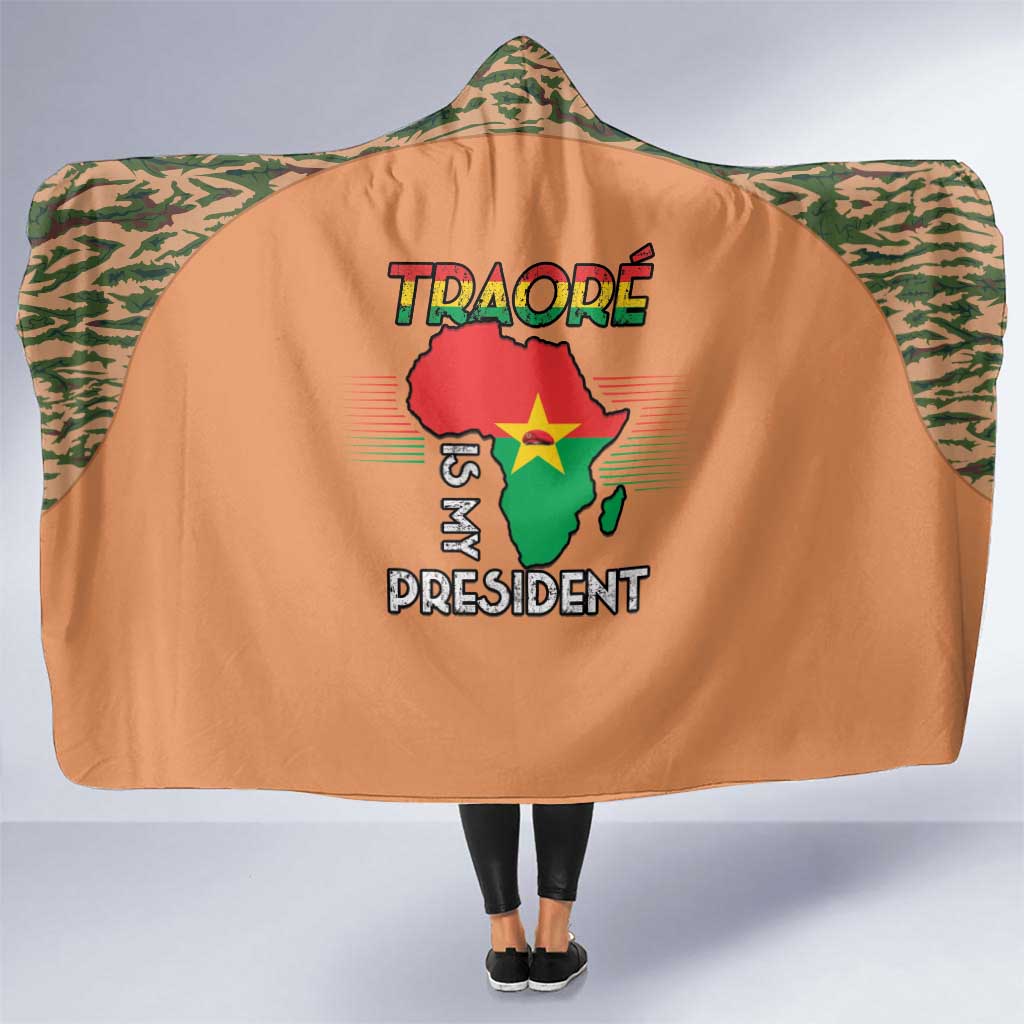 Africa in Solidarity with Traore Hooded Blanket Africa For Africans