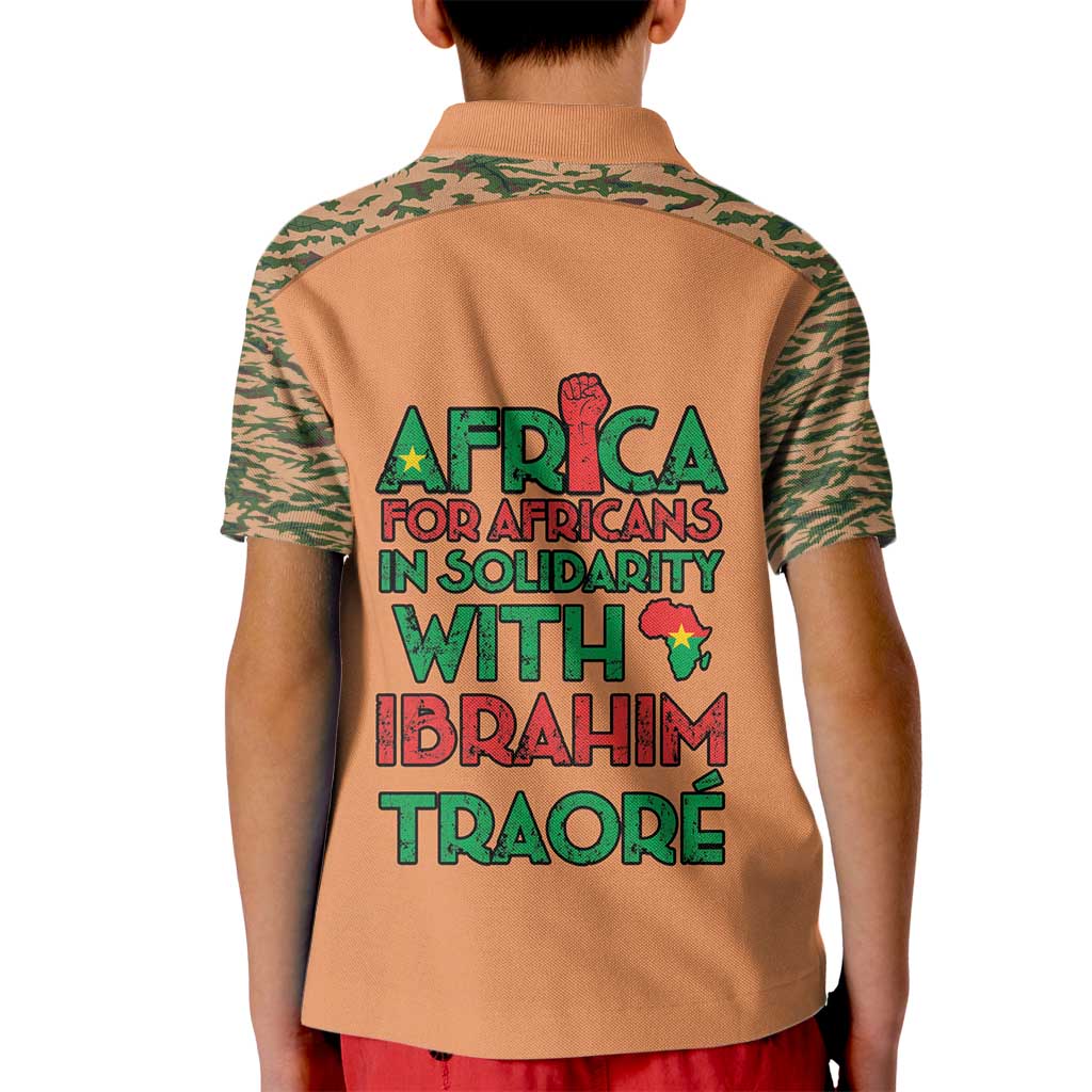 Africa in Solidarity with Traore Kid Polo Shirt Africa For Africans