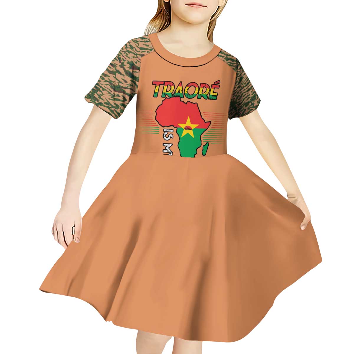 Africa in Solidarity with Traore Kid Short Sleeve Dress Africa For Africans
