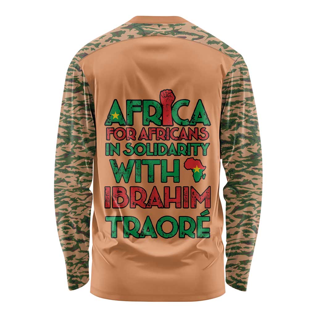 Africa in Solidarity with Traore Long Sleeve Shirt Africa For Africans