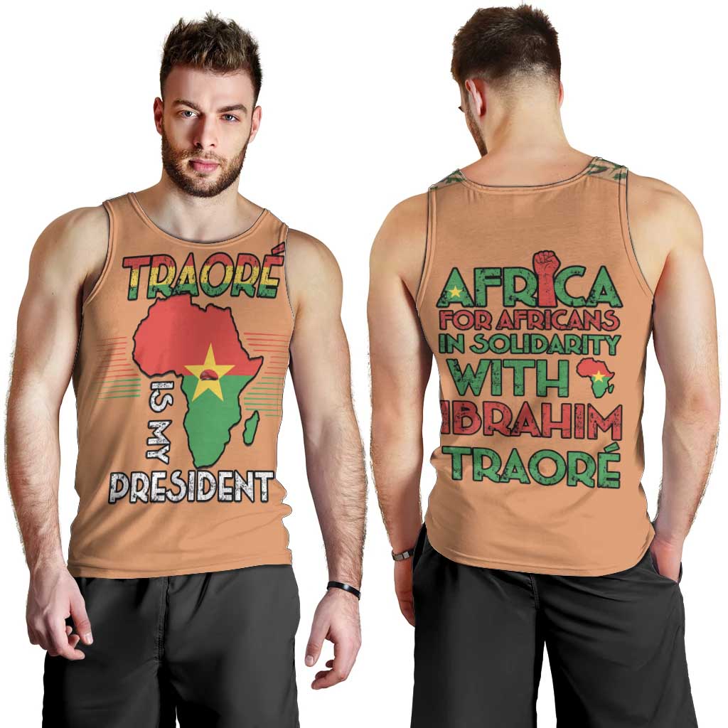 Africa in Solidarity with Traore Men Tank Top Africa For Africans