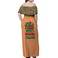 Africa in Solidarity with Traore Off Shoulder Maxi Dress Africa For Africans