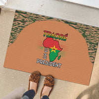 Africa in Solidarity with Traore Rubber Doormat Africa For Africans