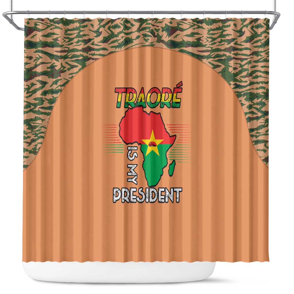 Africa in Solidarity with Traore Shower Curtain Africa For Africans