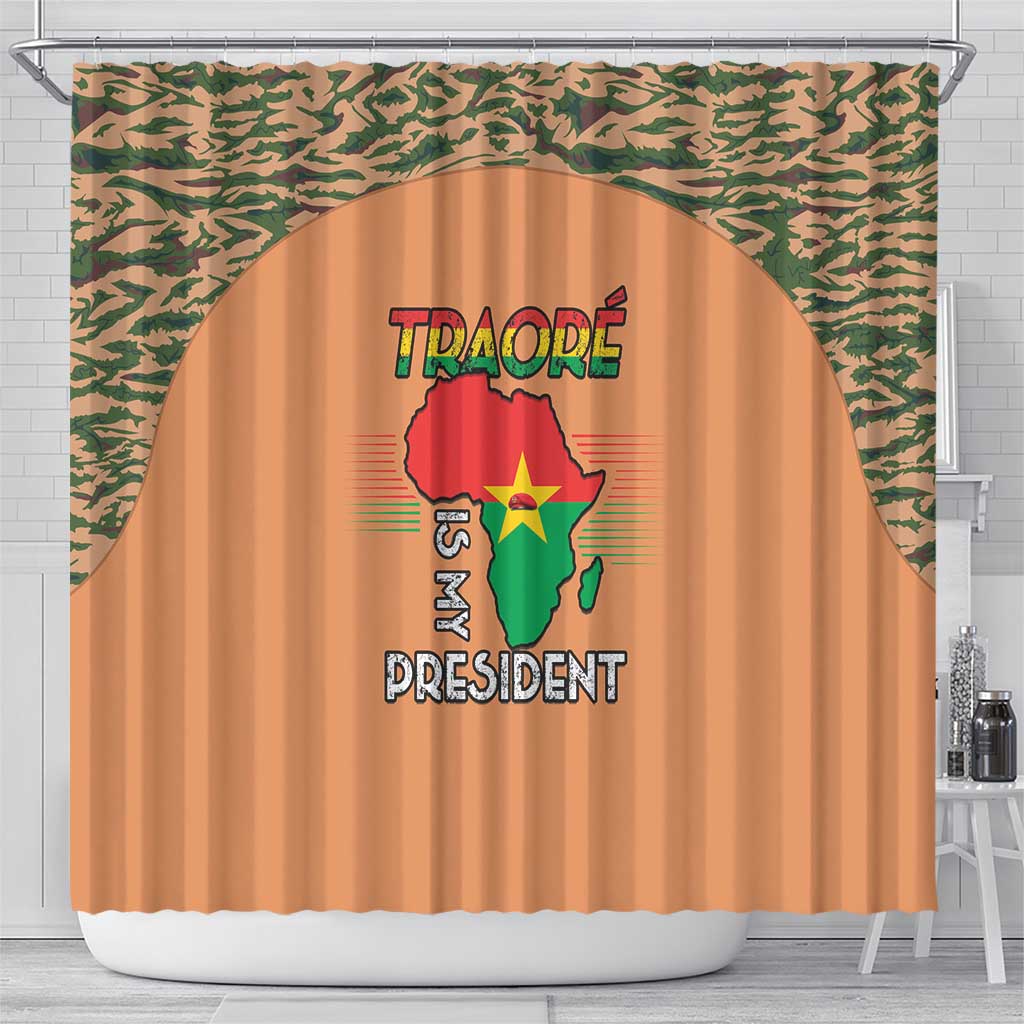 Africa in Solidarity with Traore Shower Curtain Africa For Africans