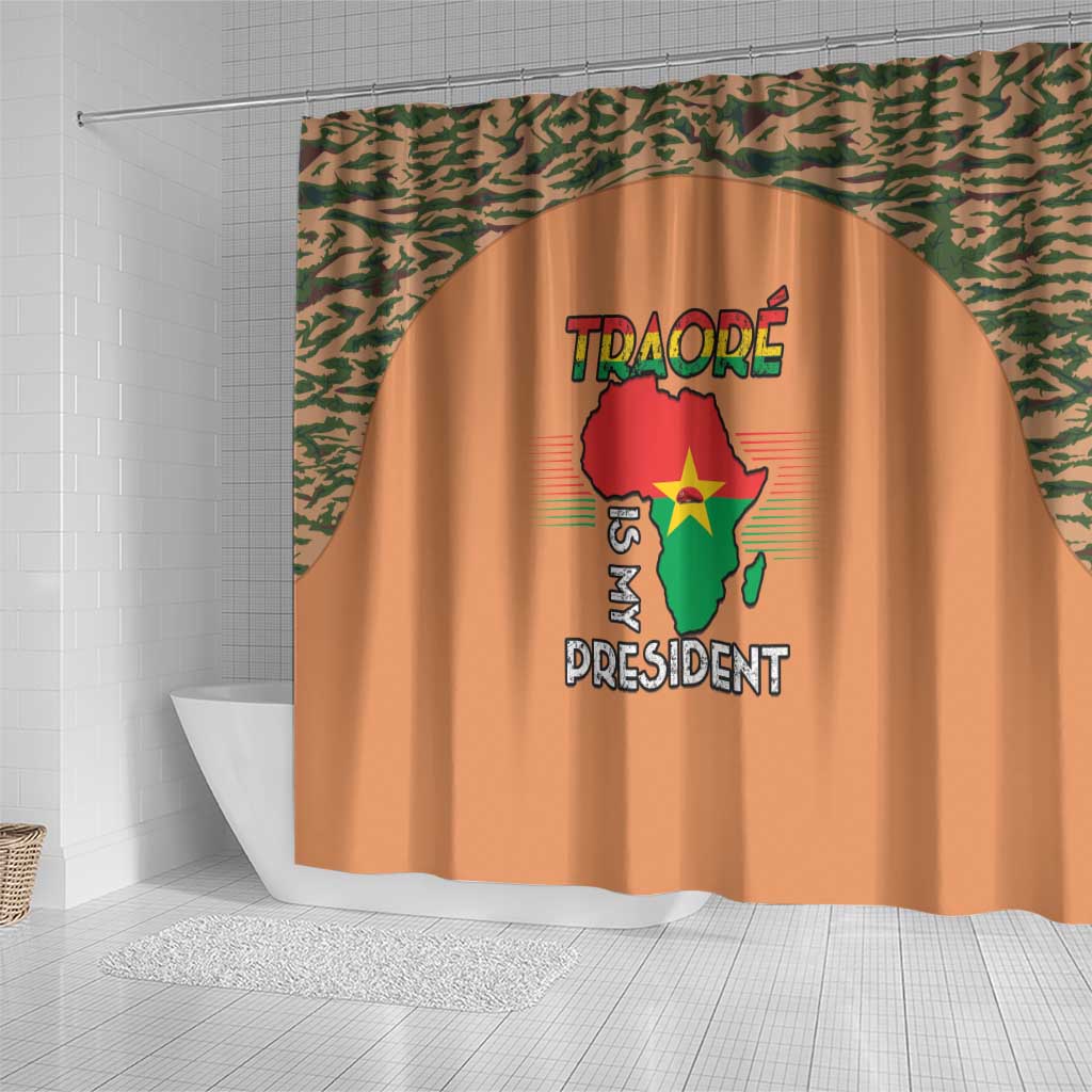 Africa in Solidarity with Traore Shower Curtain Africa For Africans