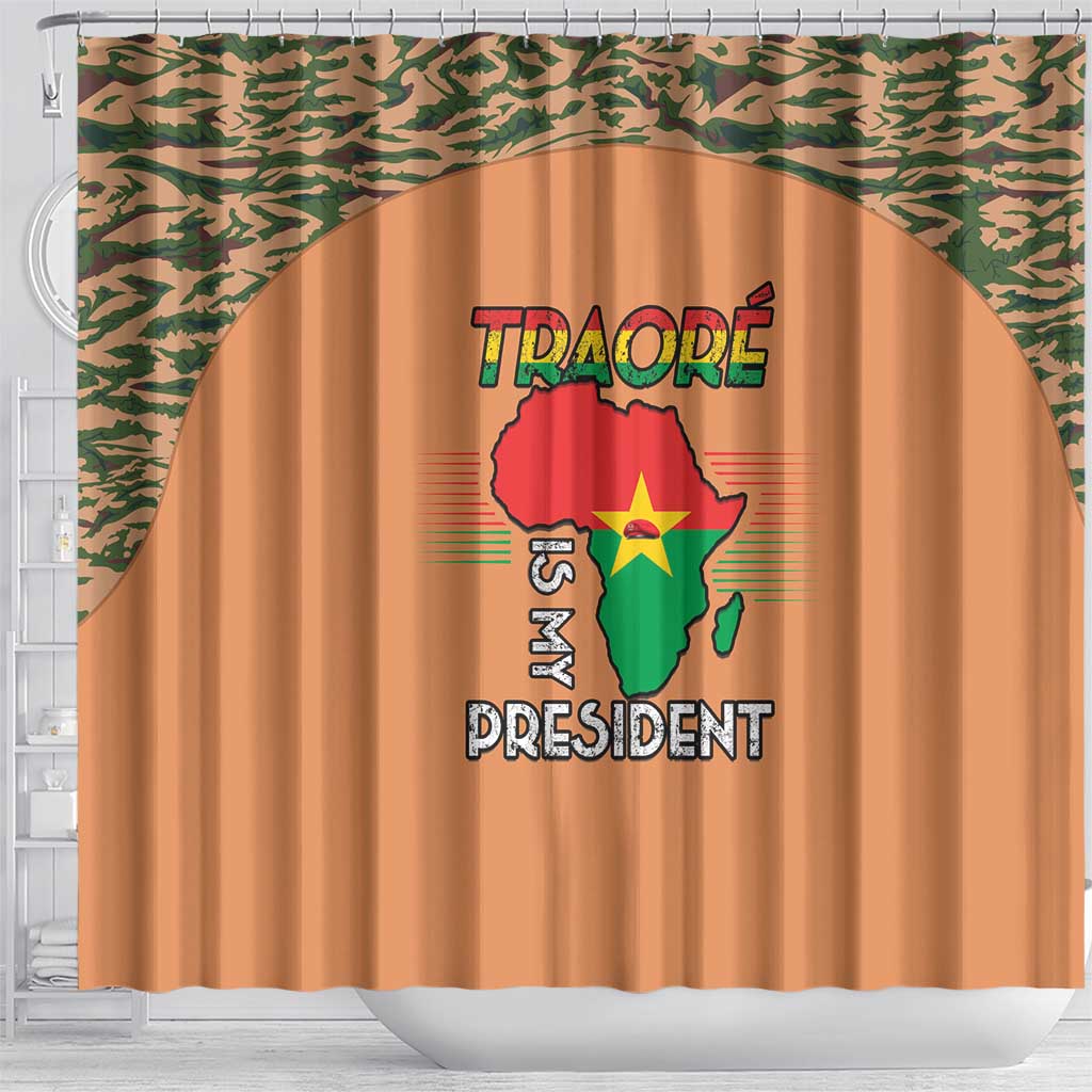 Africa in Solidarity with Traore Shower Curtain Africa For Africans