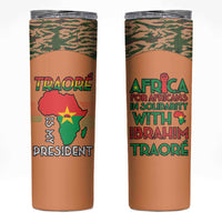 Africa in Solidarity with Traore Skinny Tumbler Africa For Africans